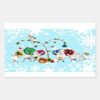 Festliche Fleece baut Aufkleber auf