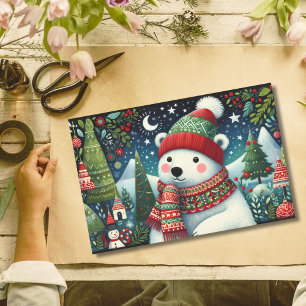 Festliche Folklore Weihnachten Seidenpapier