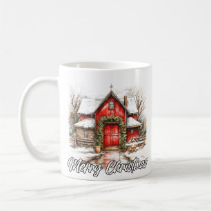 Festliche Frohe Feiertage Landhaus Kaffeetasse