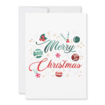 Festliche Frohe Weihnachten-Typografie mit Ornamen