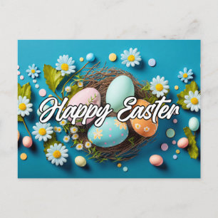 Festliche Frühjahrskollage Postkarte