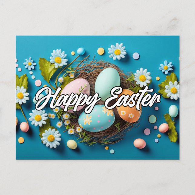 Festliche Frühjahrskollage Postkarte (Vorderseite)
