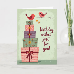 Festliche Geburtstagsgeschenke-Karte Karte