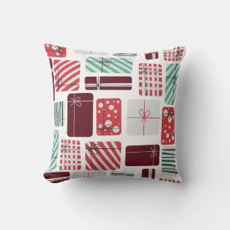 Festliche Geschenkboxen Nahtloses Muster Kissen