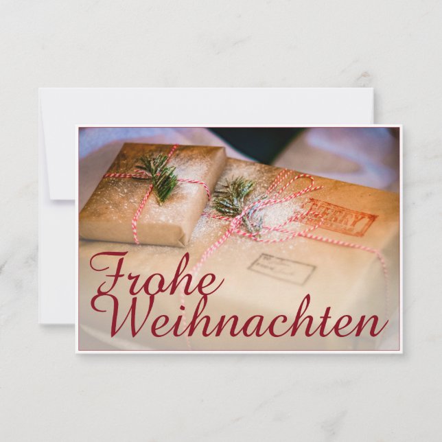 Festliche Geschenke als Weihnachtsmotiv (Vorderseite)
