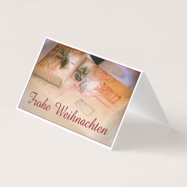 Festliche Geschenke als Weihnachtsmotiv (Vorderseite)