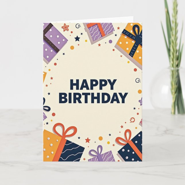 Festliche Geschenkkarte Karte (Vorderseite)
