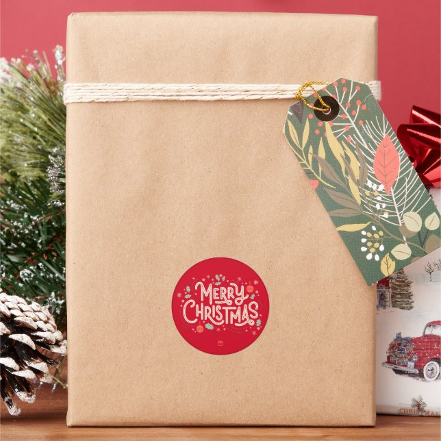 Festliche Geschenkkleber Runder Aufkleber (Feiertag)