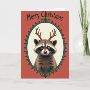 Festliche Geweih-Tier-Weihnachtskarte Karte