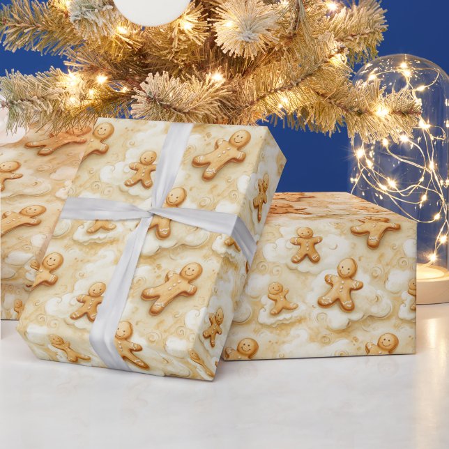 Festliche Gingerbread-Cookie-Swirbel  Geschenkpapier (Feiertage)