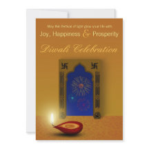 Festliche glückliche Diwali Feuerwerke - Einladung