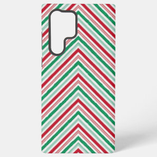 Festliche große Peppermint Candy Cane Stripe Mobil Samsung Galaxy Hülle