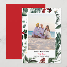 Festliche grüne Pine Bough Berry Frohe Weihnachten