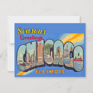 Festliche Grüße aus Chicago  Postkarte