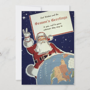Festliche Grüße Vintage-Karte Feiertagskarte