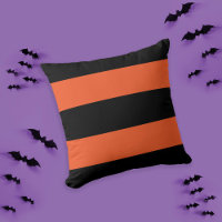 Festliche Halloween Schwarz und Orange Bold Stripe