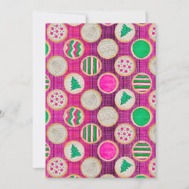 Festliche handgestrichene Zuckerkochteile auf Hot  Feiertagskarte