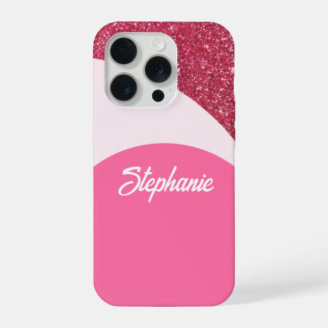 Festliche Handyhülle Pink Berry Sparkle Pageants iPhone Hülle (Rückseite)