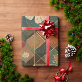 Festliche Harmonie – Elegante geometrische Weihnac Geschenkpapier