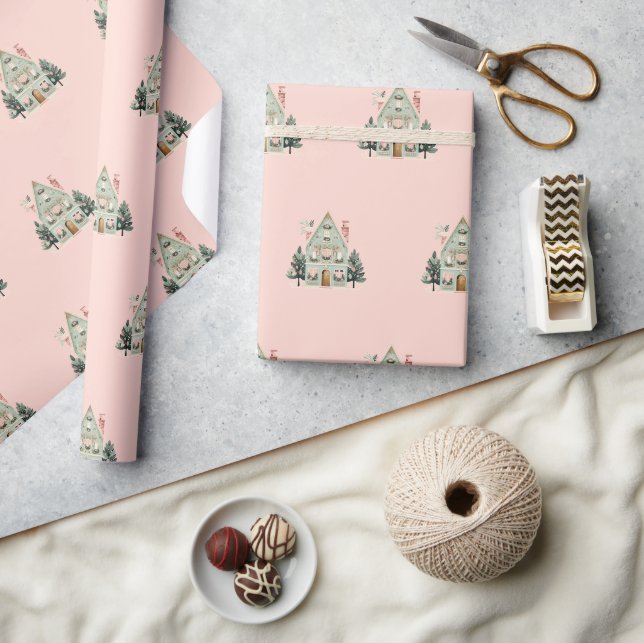 Festliche Häuser Geschenkpapier (Handwerk)
