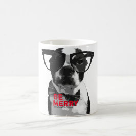 Festliche Hipster-Boston-Terrier-Tasse!! Kaffeetasse