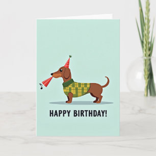 Festliche Hundeillustrationskarte Karte