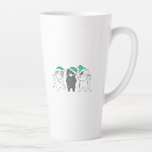festliche Hüte, Weihnachtslichter Milchtasse (Rechts)