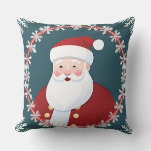 Festliche Illustration mit dem Weihnachtsmann Kissen
