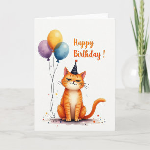Festliche Ingwerkatze Karte