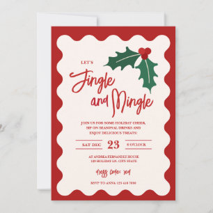 Festliche Jingle- und Mingle-Weihnachtsfeier-Einla Feiertagskarte