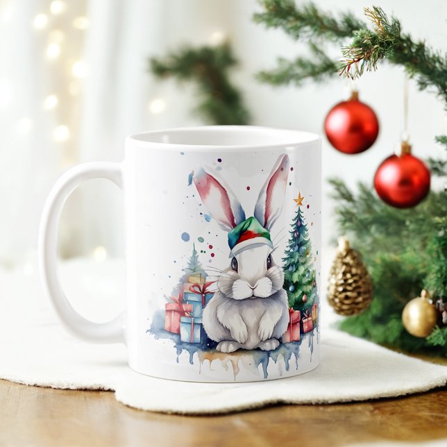 Festliche Kaninchen Weihnachten-Tasse Kaffeetasse (Von Creator hochgeladen)