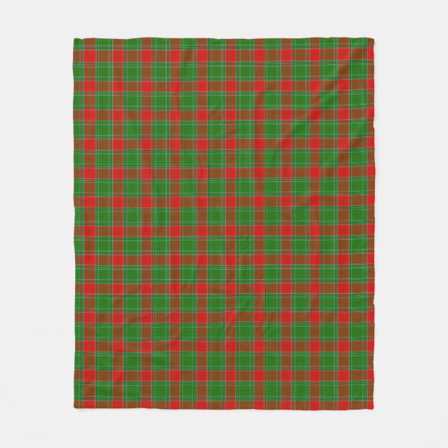 Festliche karierte Weihnachtsdecke Fleecedecke (Vorderseite)