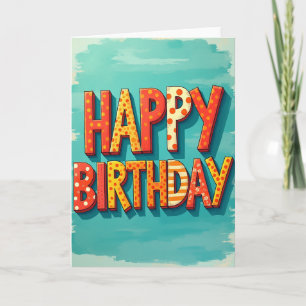 Festliche Karte mit fetten Buchstaben