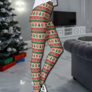 Festliche Kiefer-Motive Leggings