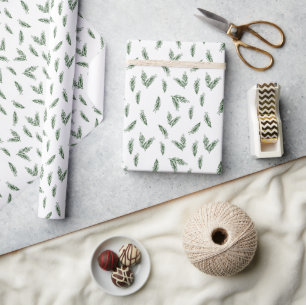 Festliche Kiefern-Geschenk-Verpackung des Fokus-  Geschenkpapier