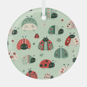 Festliche kleine Käfer Ornament Aus Glas