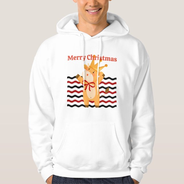 Festliche Kuhweihnachtszeit, Hübsch und elegant Hoodie (Vorderseite)