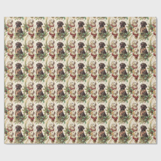 Festliche Labrador-Hunde Weihnachts-Wasserfarbe Geschenkpapier