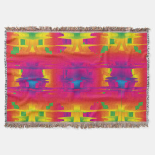 Festliche lebendige Farbe indisches Muster Decke