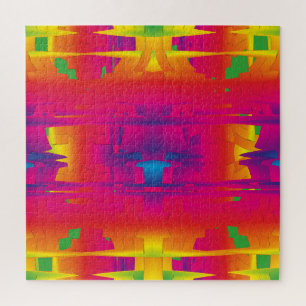 Festliche lebendige Farbe indisches Muster Puzzle