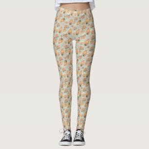 Festliche Lebkuchen Haus Muster Minze Weihnachten Leggings