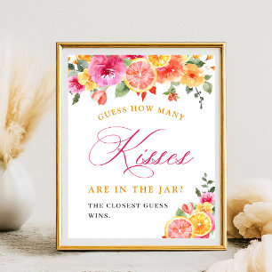 Festliche leuchtende Blumen - Rate wie viele Braut Poster