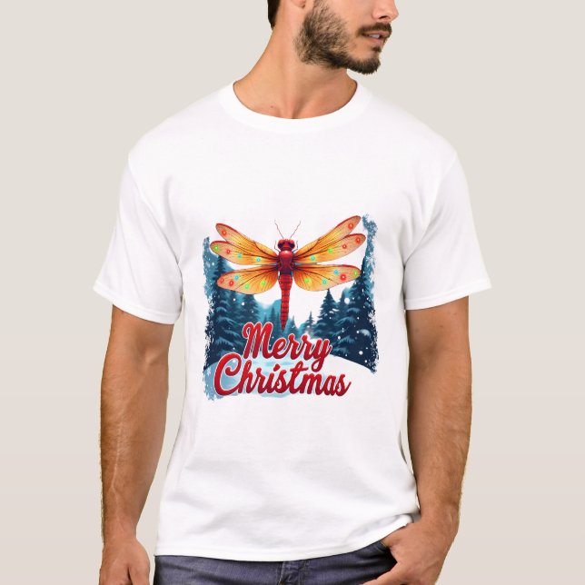 Festliche Libellenlichter T-Shirt (Vorderseite)