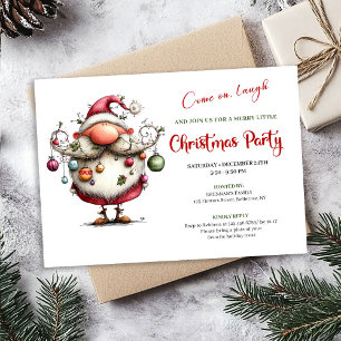 Festliche lustige Santa-Handschrift-Party-Einladun Einladung