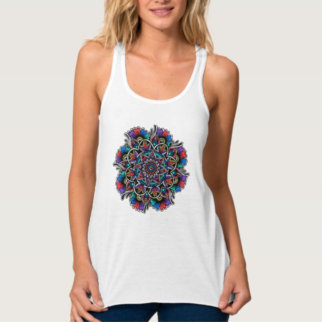 Festliche Mandala Tank Top (Vorderseite)