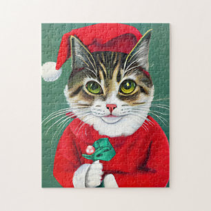 Festliche Meowy Weihnachtskat Themed Jigsaw Puzzle