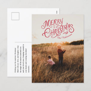 Festliche Nostalgie Frohe Weihnachten Foto Postkar