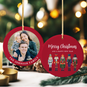 Festliche Nutcracker-Foto Weihnachten Keramik Ornament