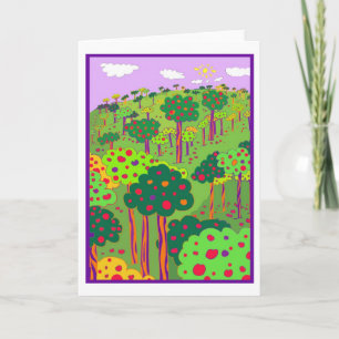 Festliche Obstgarten-Karte Feiertagskarte