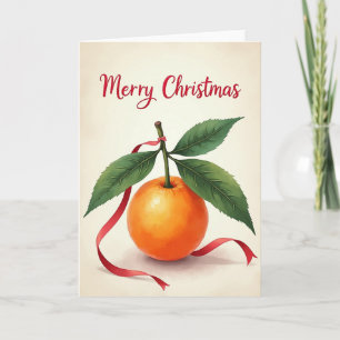 Festliche Orange Weihnachtskarte Karte